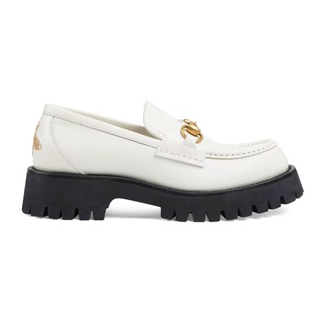 gucci white loafers women's